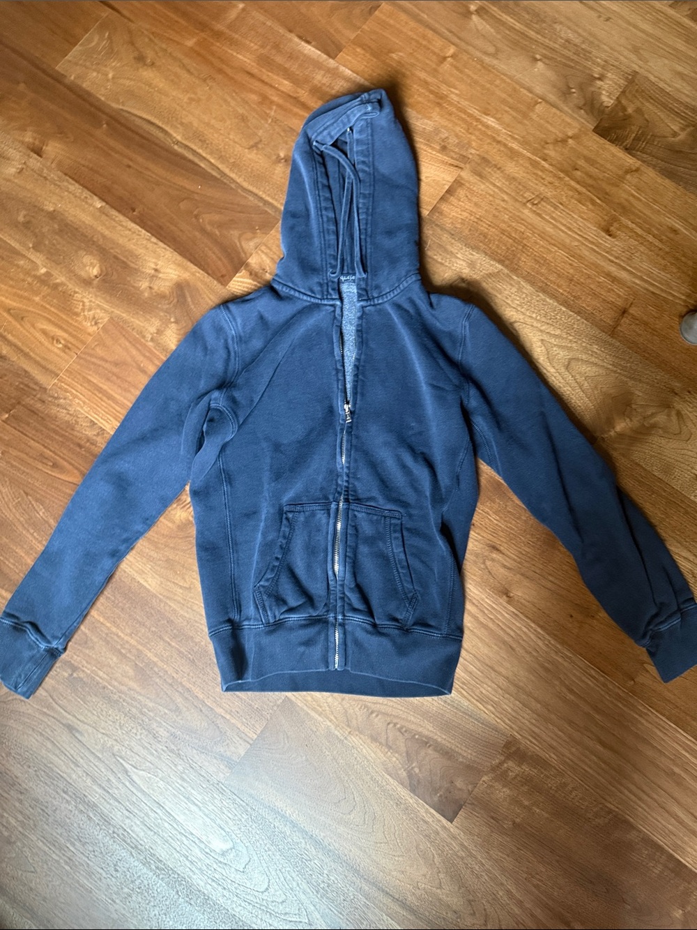 John Galt Women's Navy Zip-Up Hooded Sweatshirt